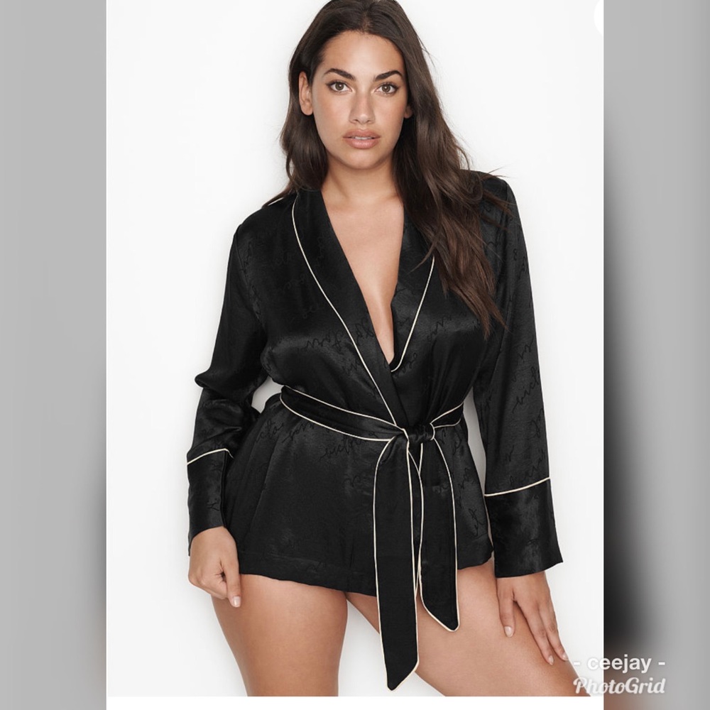 Victoria’s Secret Satin Logo Wrap Top
